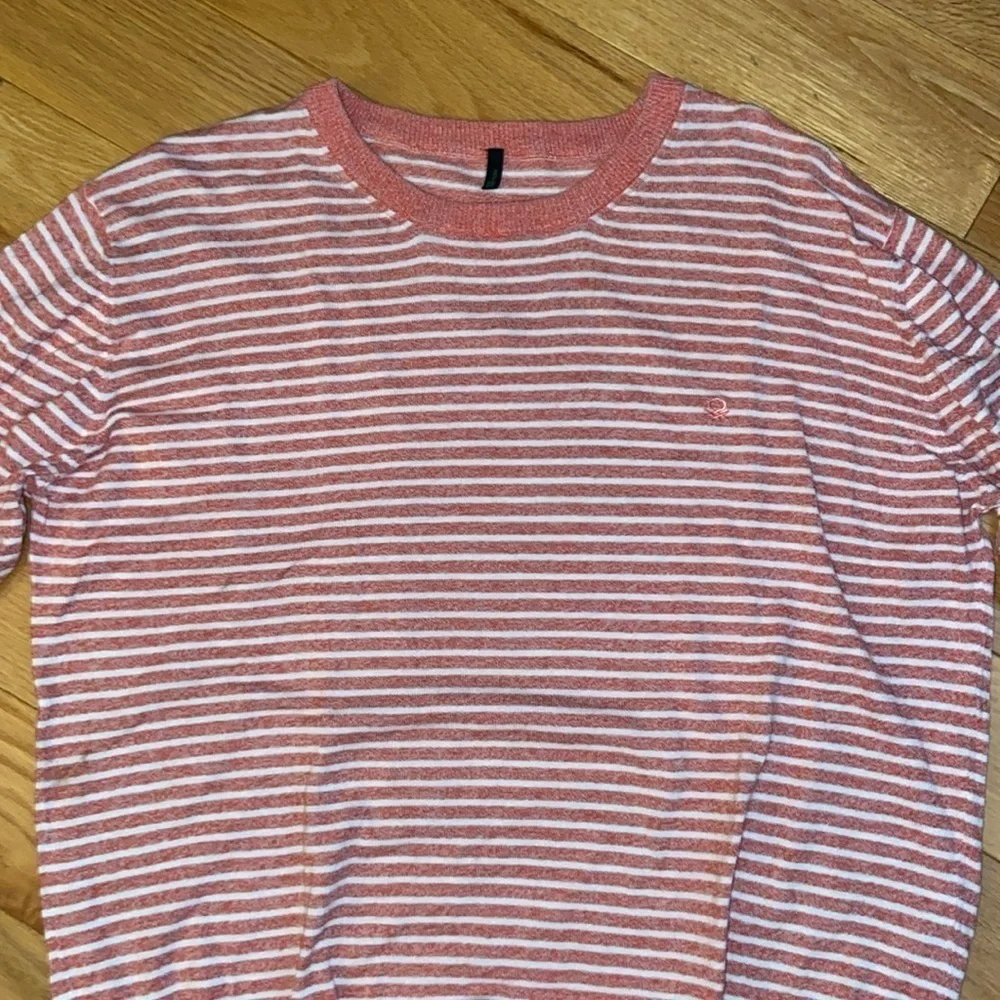 Stile Benetton Cotton Striped Sweater tagged XL-closer to M/L, preloved … - Picture 4 of 10